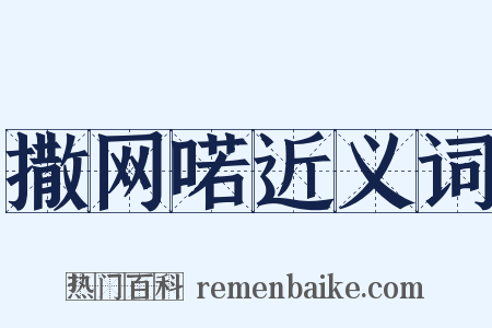 撒网喏近义词是什么意思的图片